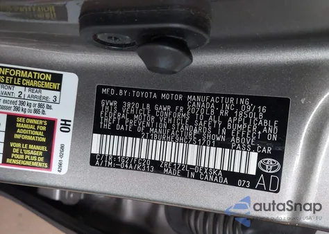 2017 Toyota Corolla Se z USA, uszkodzony, nr VIN 2T1BURHE9HC751701